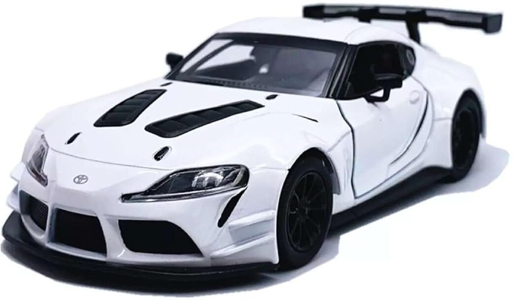 toyrentto KINSMART 1:36 Diecast Toyota Supra Sports Car Model Pull Back Toy White-picture-25