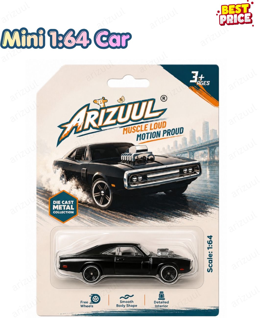 arizuul Fast & Furious Collectible Metal Toy Car 1:64 Scale Racing Muscle Model Pack 1-picture-33