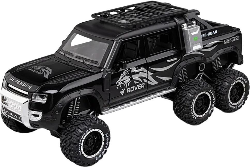 yiqelu 6 Wheel Defender Toy Car 1:24 Scale Diecast Metal Model Toy Car for Kids-picture-6