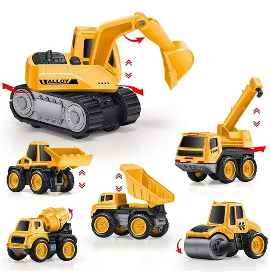ukaxa JCB Loader Toy Excavator Vehicle Engineering Toy Speed pull back Excavator toy-picture-19