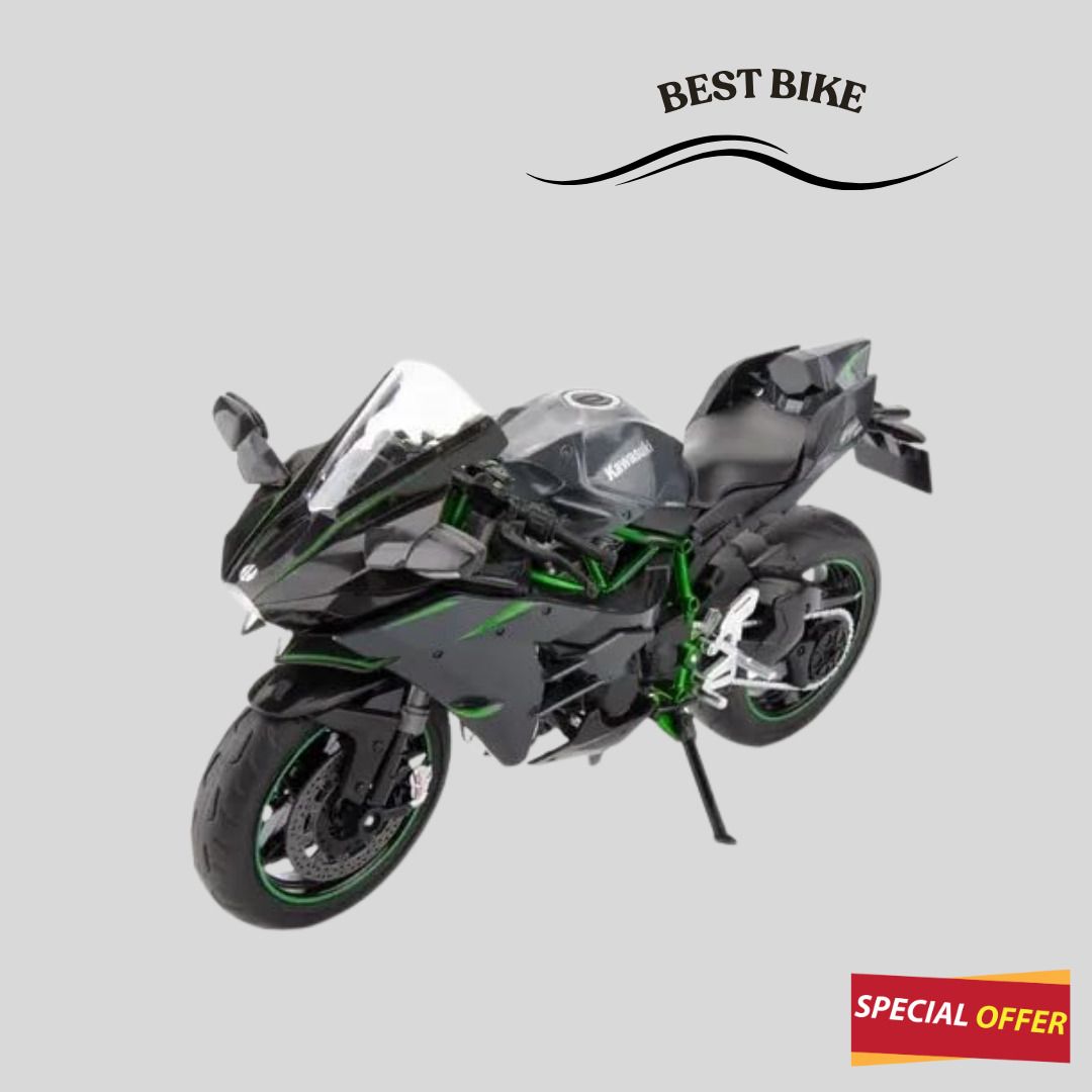 arizuul Kawasaki Ninja H2R Die-Cast Racing Edition Toy Bike for Boys-picture-19