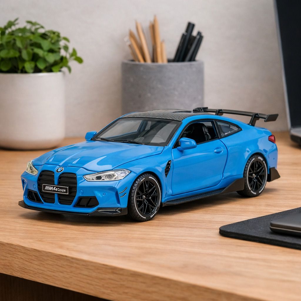ragiluxe neww toy BMW-M4 Diecast Car 1:32 Scale Metal Toy with Light & Sound-picture-27