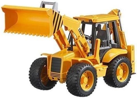 Unbreakable Non-battery Operated JCB Bulldozer Action Loader Pull Back Truck Toy-image-36