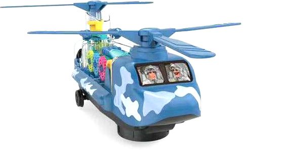 kokee toys Gear Chinook Helicopter Toy for Kids with Lights, Music and Bump & Go Mode-picture-39