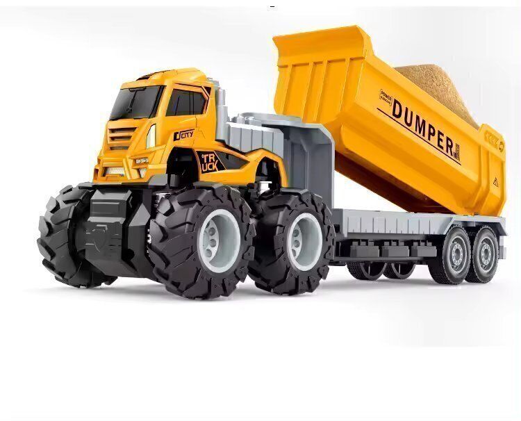 shipease Die Cast Metal Dumper Transport Truck for Kids Friction Powered Dump Truck Toys-picture-18