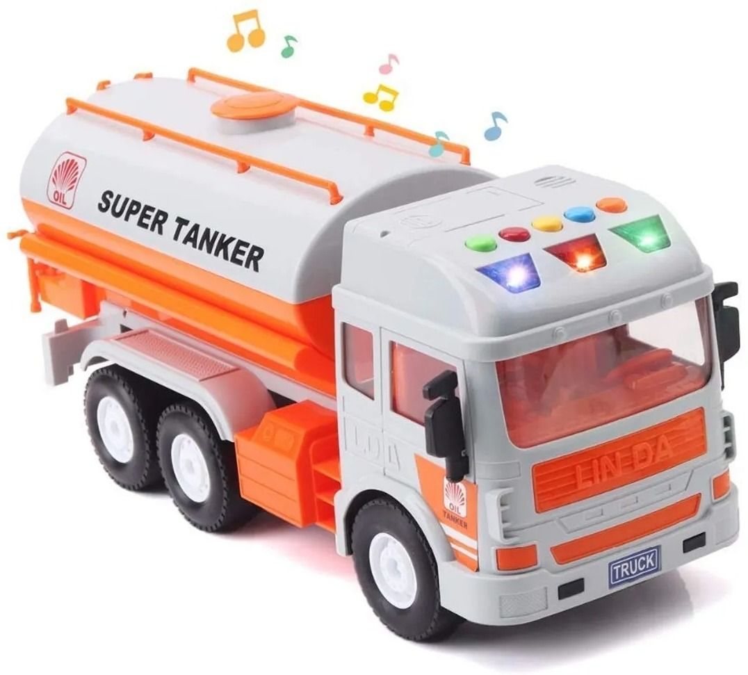 calyxia Friction Powered Unbreakable Super Tanker Truck with Light and Sound-picture-29