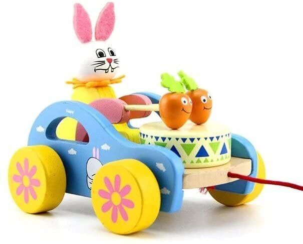 Wooden Drum Joker Musical Pull Along Toy.-image-46