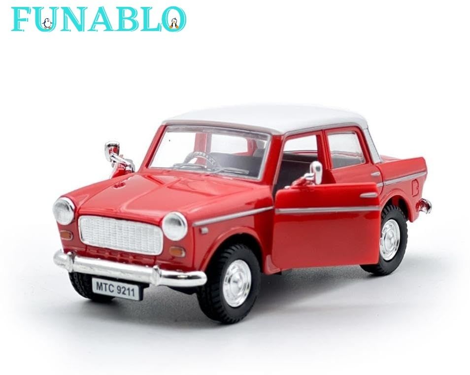 Car Toy for Kids Queens 70 Toy Model Fiat Openable Doors Pull Back