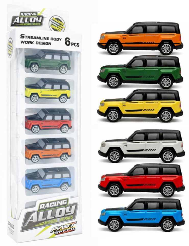 6 Pcs Unbreakable Metal Mini Racing G Wagon Car Toys for Kids Boys Girls-image-41