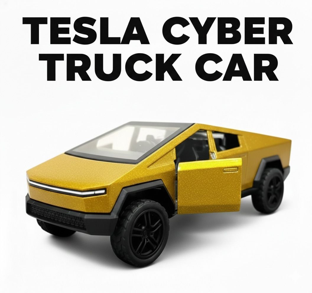 Tesla Cyber Truck Premium Quality Metal Car with Pull Back Feature-image-38