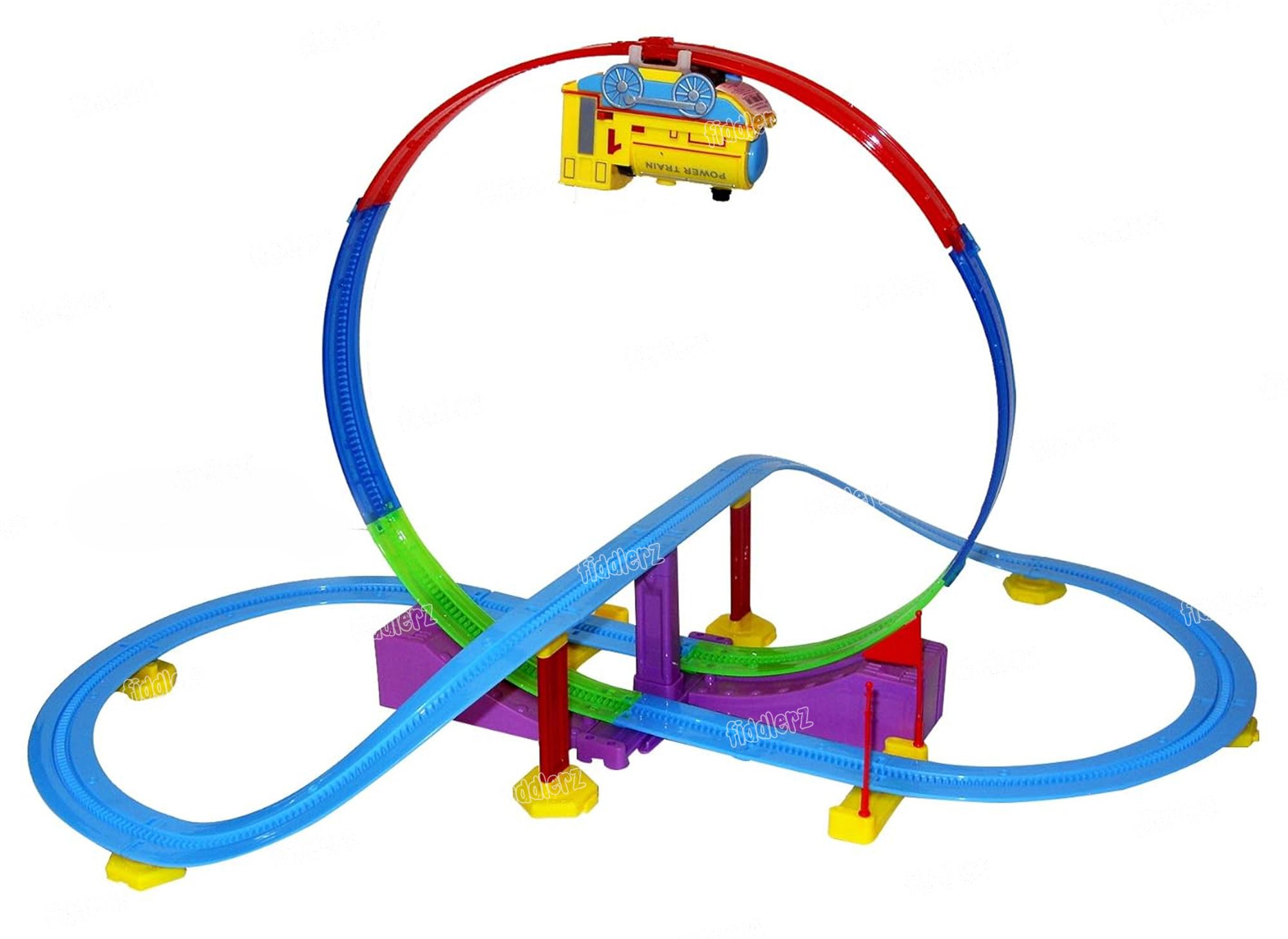 Train Track Set DIY Track Builder Set with Sound & Lights for Kids-image-2