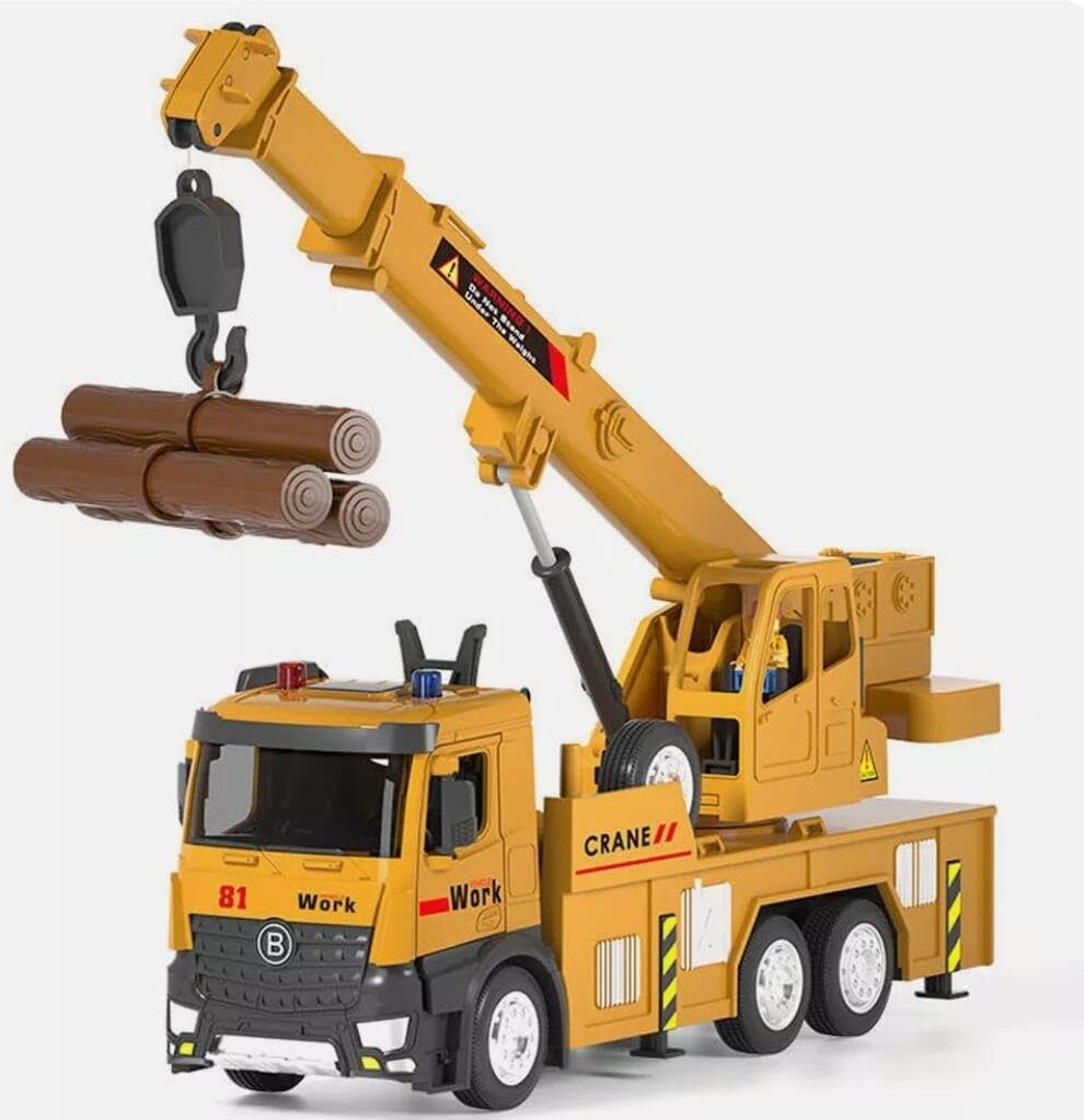 1:18 Scale Metal Crane Model Play Toy for Kids