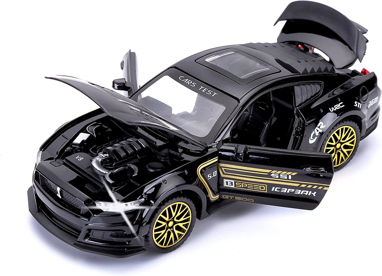 Mustang GT500 Model Cars Diecast Cars for Boys Pull Back Toy Car