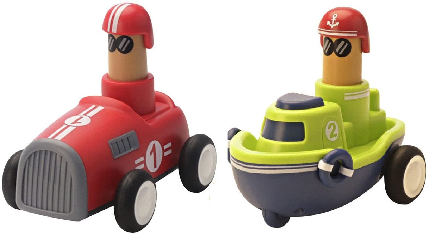 hinik Push &Go with pull back Friction Powered Vehicles (Including Car ,Boat) image 1