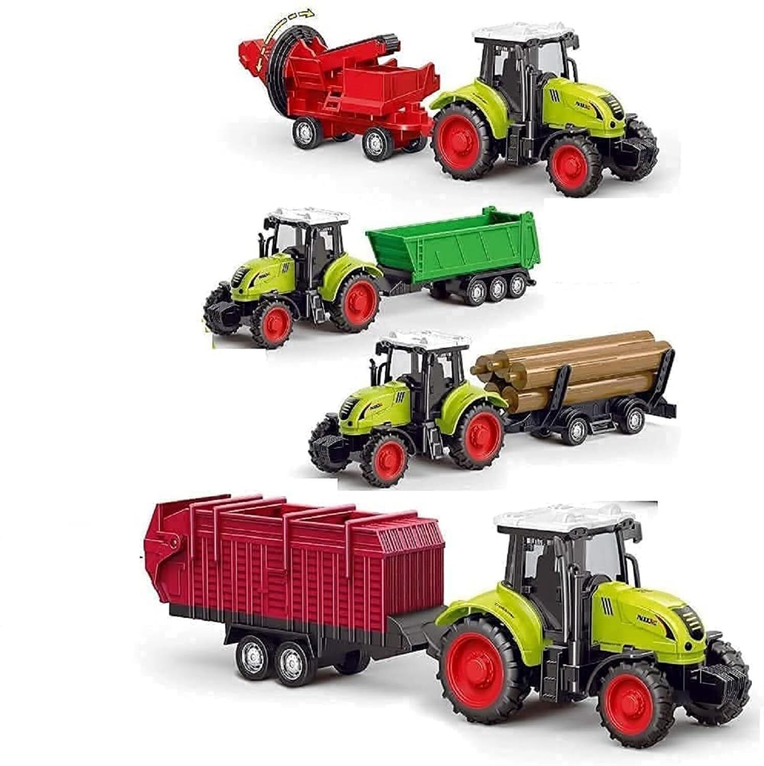 yiqelu Exclusive Farm Series Vehicles Toy Set - Truck, Tractor, Forage Harvester-picture-8