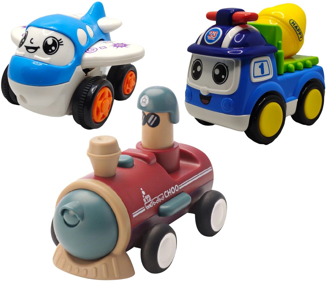 vaniha Unbreakable Four-Wheel Drive Friction Powered Diecast Toy Set-D106-picture-21