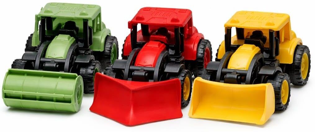 Push & Go Pull Back Truck Toy Dozer Tractor, Road Roller & Bulldozer |-image-35