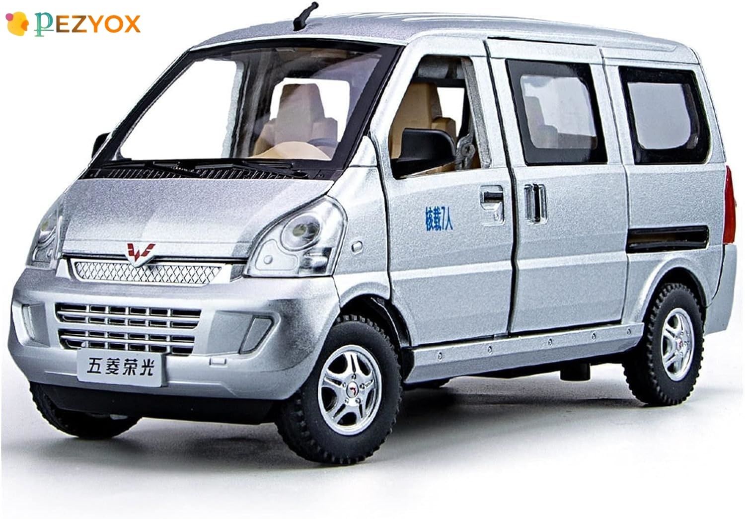 pezyox 1:24 Wuling Ronguan Racing Van Diecast Toy Car with Light & Sound for Kids-picture-24