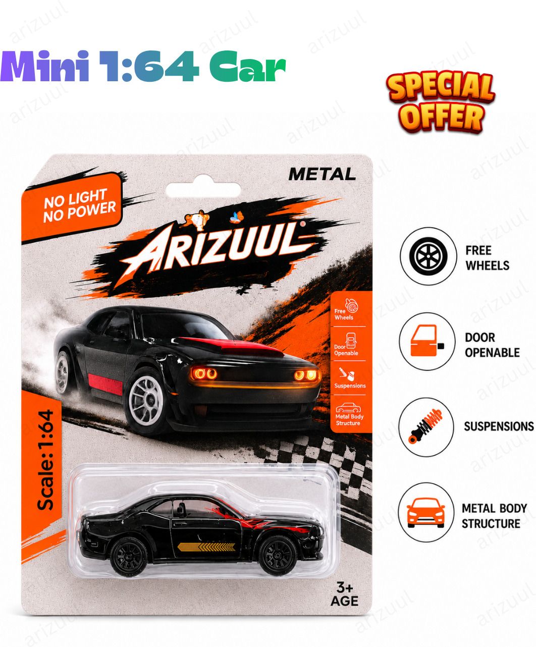 arizuul Dodge Challenger Mini Alloy Racing Car Toy with Realistic Exterior and Interior-picture-47