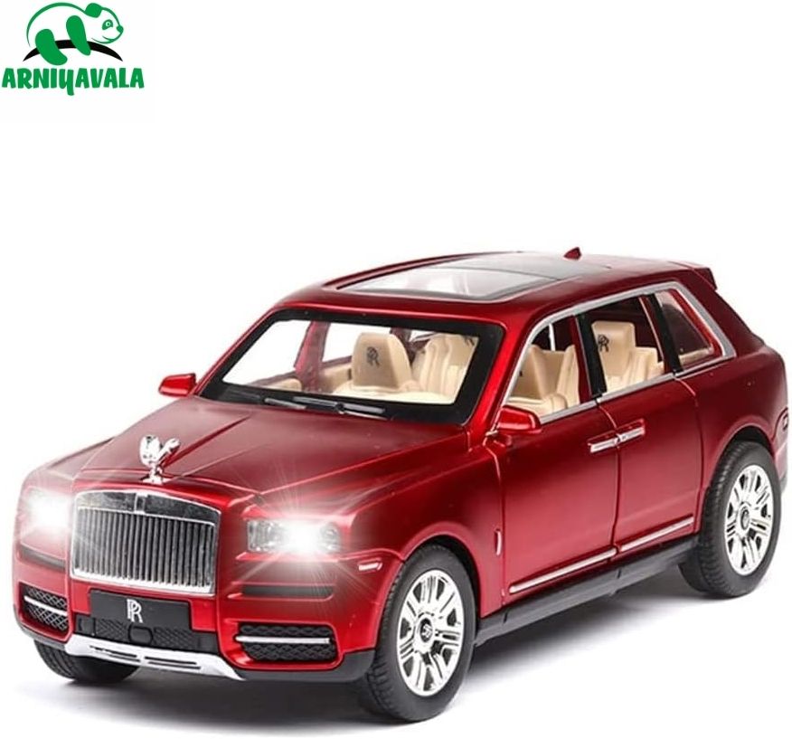 1/24 Diecast Model Toy Car With Sound&Light Pull Back For Rolls Royce Cullinan-image-8
