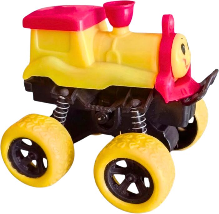 Kids Plastic Push & Go Toy Train with Spring Suspension Wheels-image-10