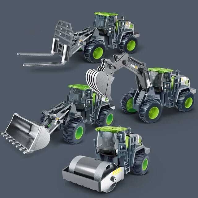 deoxy Push and Go Construction Vehicles Set, 4 Pack Toys Construction Trucks-picture-25