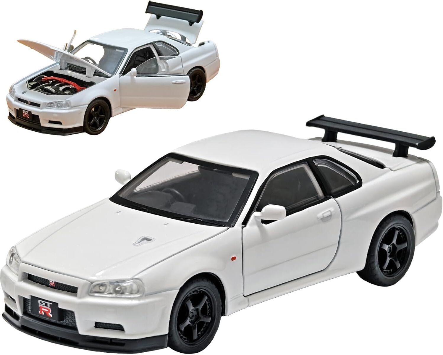 1:32 Nissan Skyline GTR-R34 Alloy Car Model Sound Light Diecast Toy Vehicle