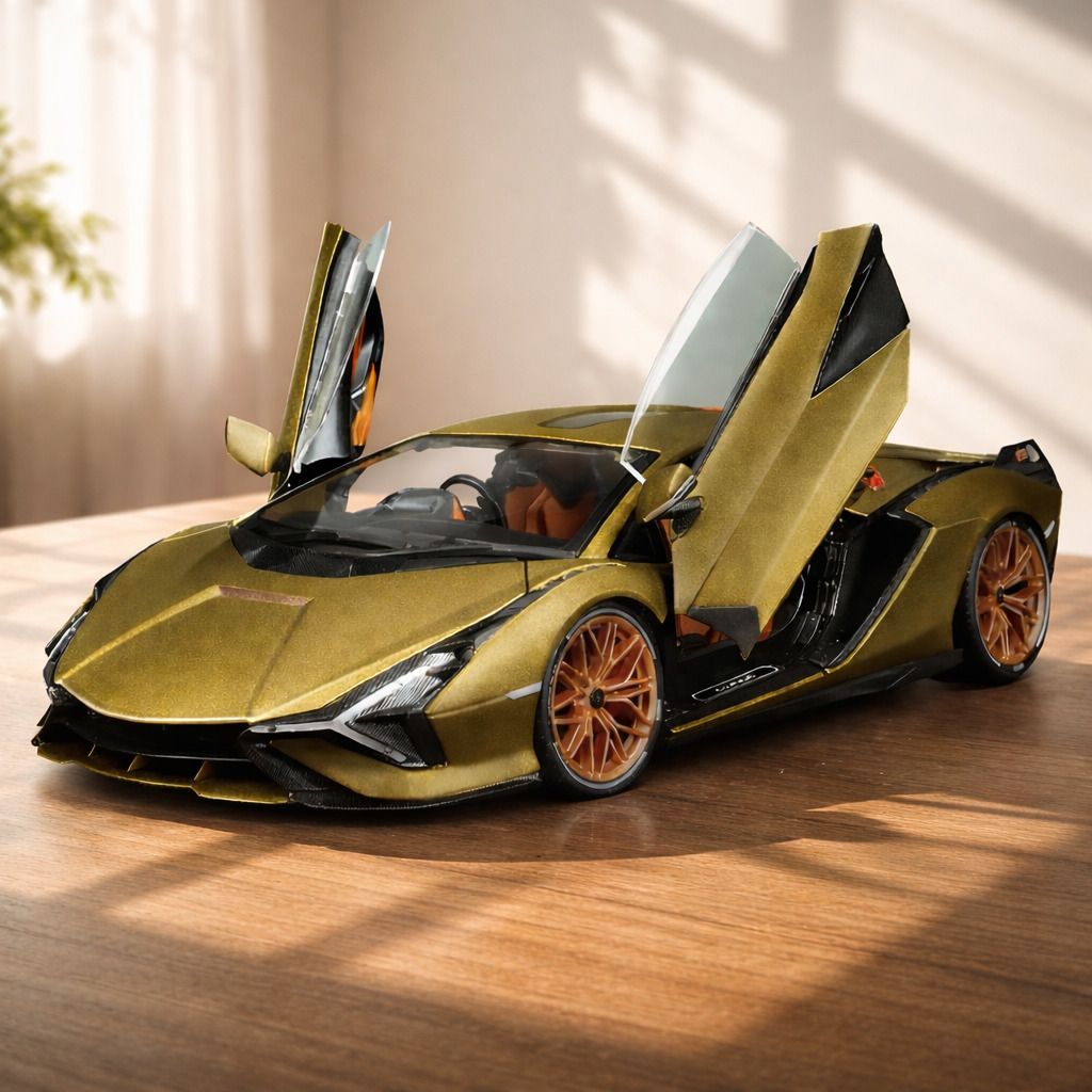 gknex 1:32 Lamborghini Sián Alloy Diecast Toy Car with Pull-Back Action-picture-12