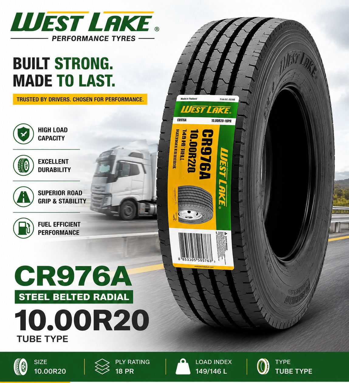10.00R20 CR976A(no tube and flap) 4 Wheeler Tyre-image-36