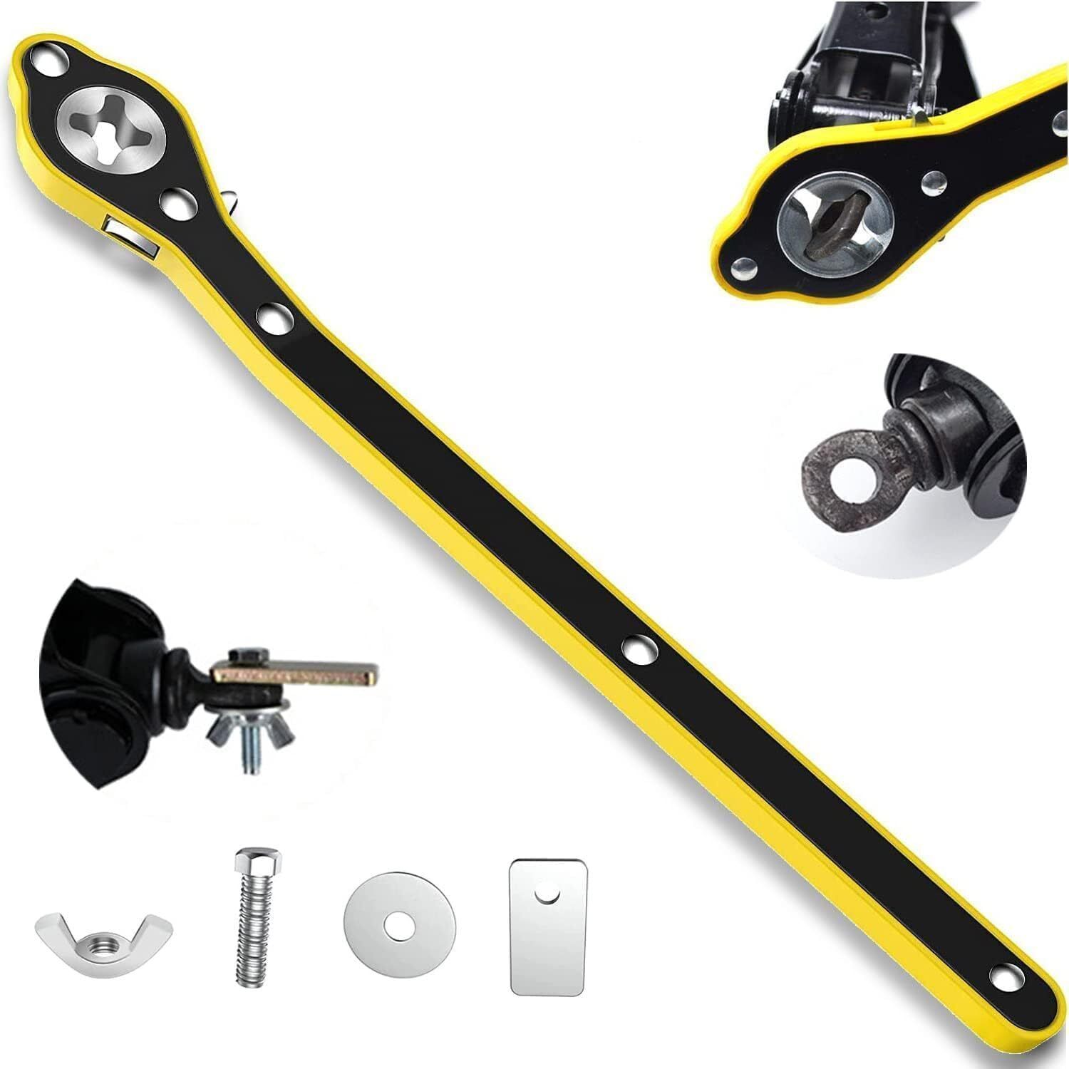 kalyastudio Universal Strap Wrench FlexGrip Adjustable Strap Wrench Car Jack Ratchet Wrench,Scissor Lift Speed Handle Tool Single Sided Rachet Wrench-picture-29