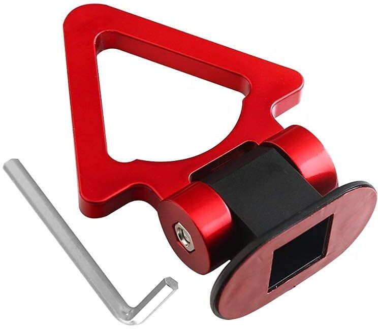 Car Tow Hook Universal Triangle Decorative Racing Dummy Hook (ONLY DECORATION) Front and Rear Mount Towing Hook