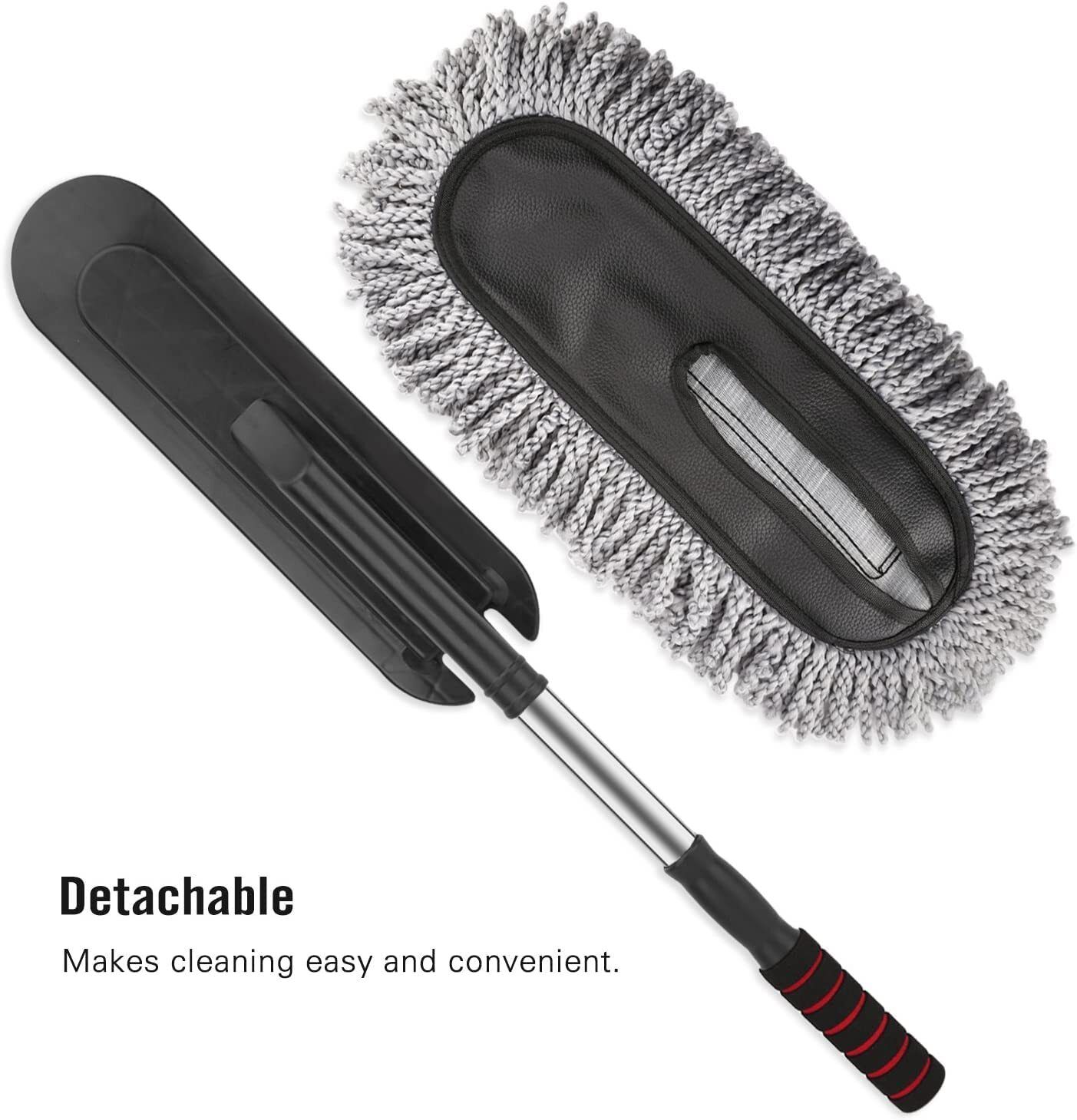 plushcreation Car Duster Exterior with Extendable Handle, Car Brush Carabiner-picture-0