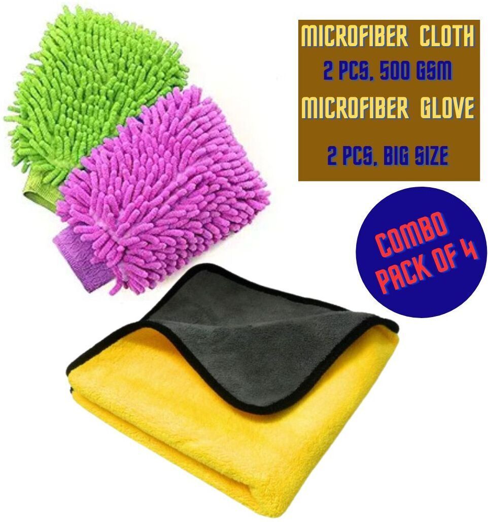 Microfiber Vehicle Washing Washing Mitt Hand Glove-image-17