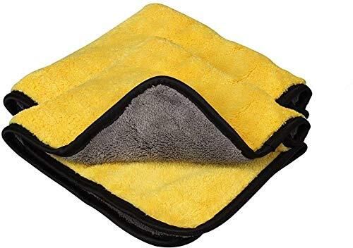 Microfiber Cleaning Cloth 40 x 40 cm 400 GSM Yellow Multipurpose Towel Wet and Dry Microfiber Cleaning Cloth-image-45