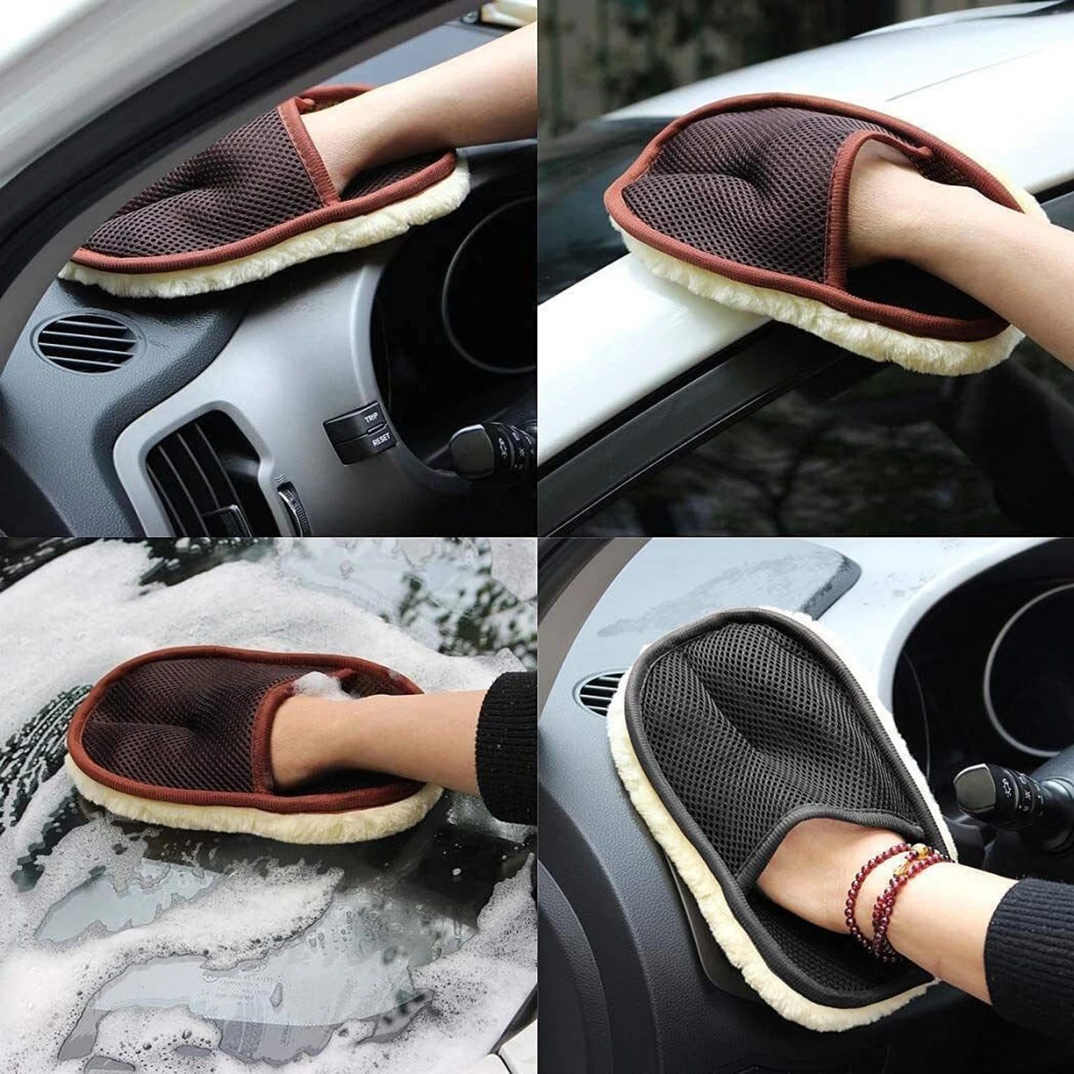 Fabric Vehicle Washing Hand Glove-image-15