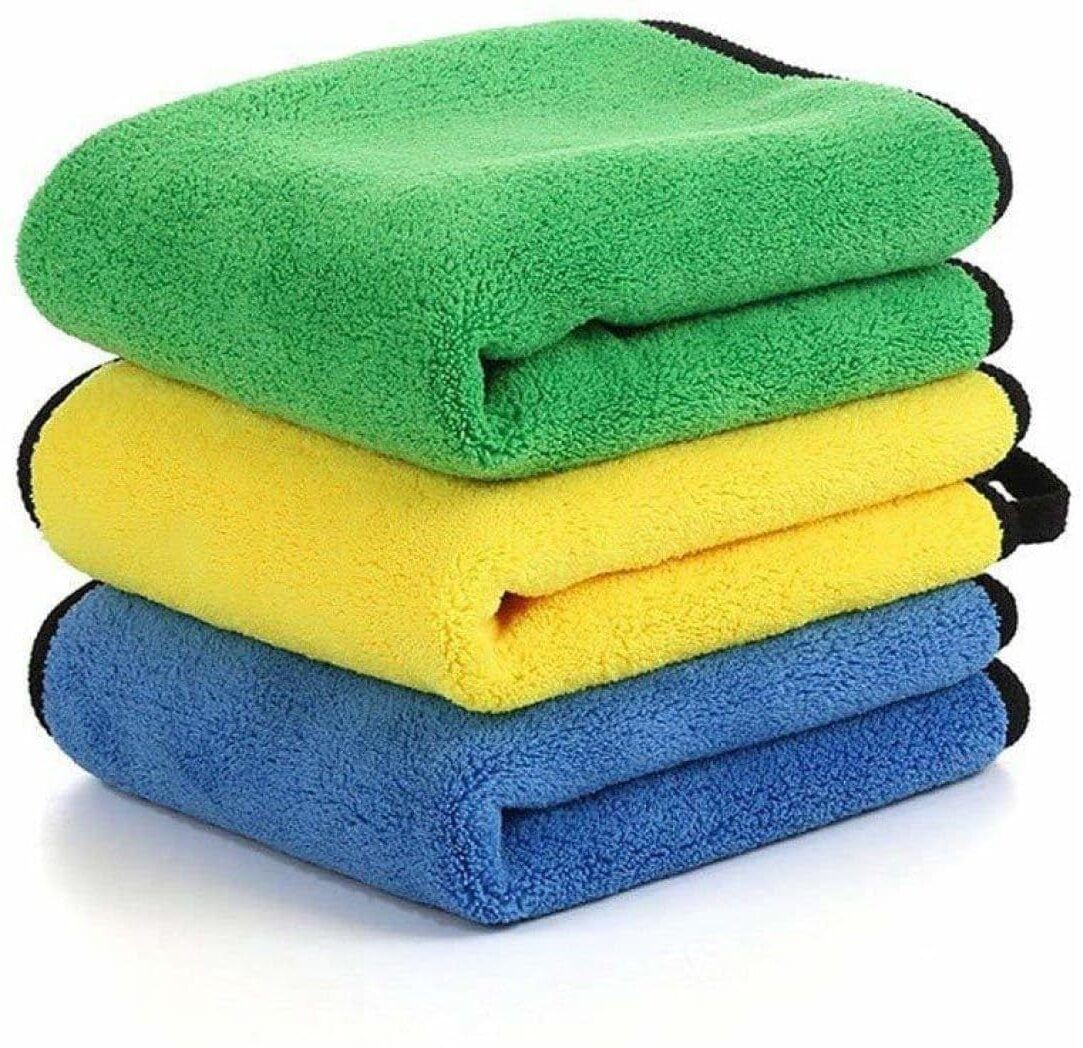 Multi-Purpose Microfiber Cleaning Cloth Set Dry Microfiber, Cotton Cleaning Cloth-image-2