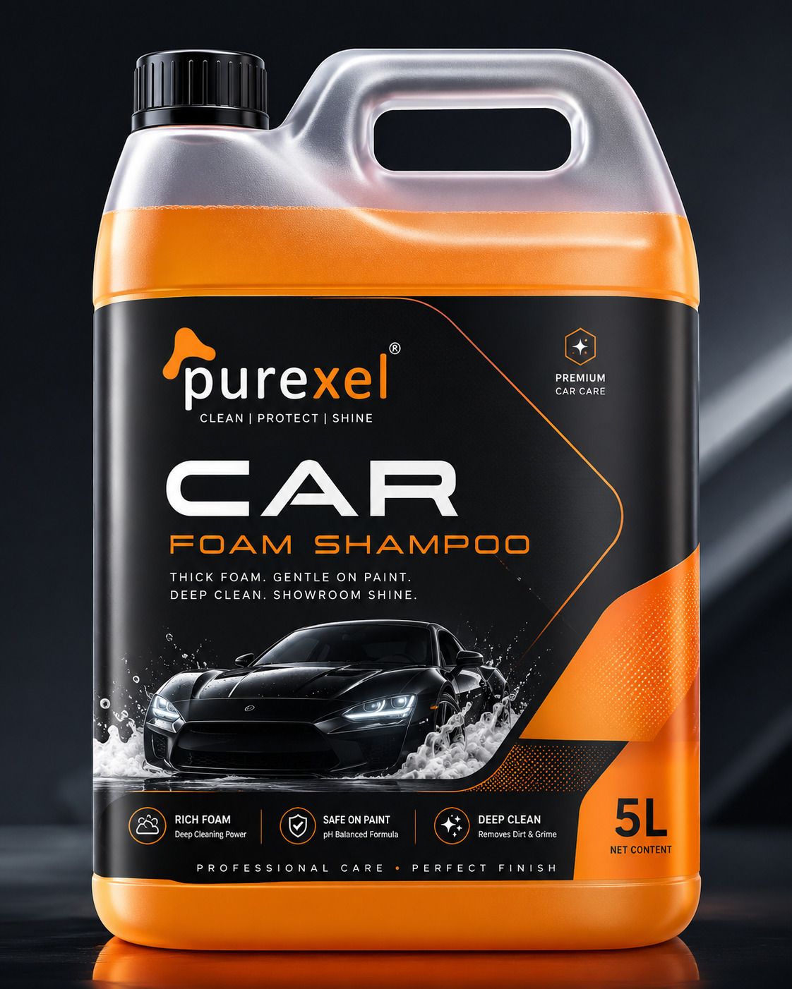 purexel Car foam Shampoo pH Neutral Concentrated liquid to Clean & Shine Painted Surface Car Washing Liquid-picture-32