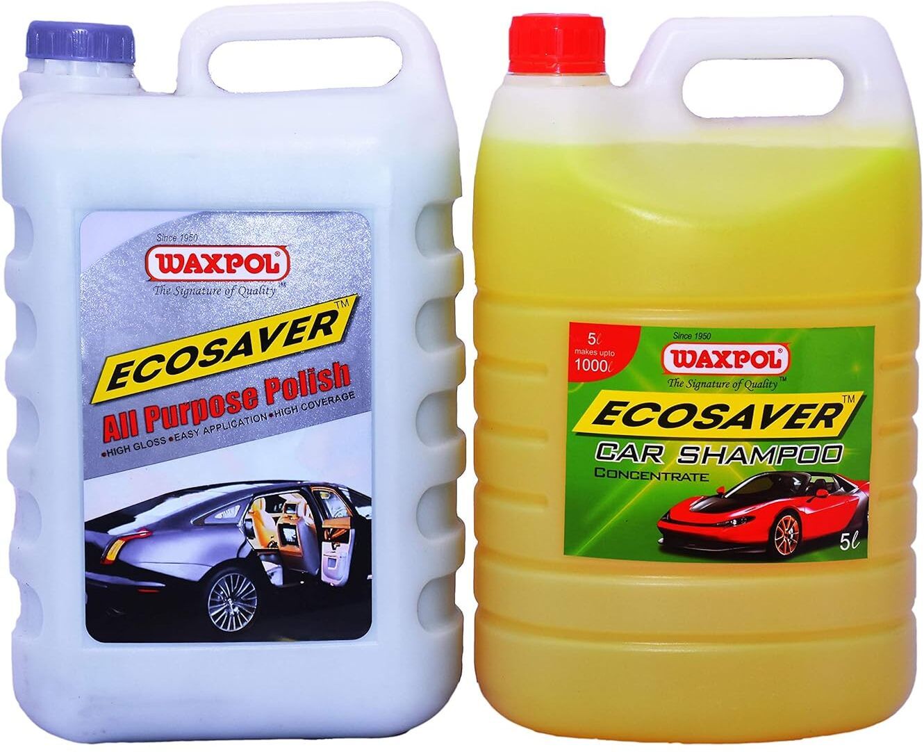 the waxpol Ecosaver All Purpose Polish - 5 LTR & Ecosaver Car Shampoo Concentrate - 5 L Car Washing Liquid-picture-17