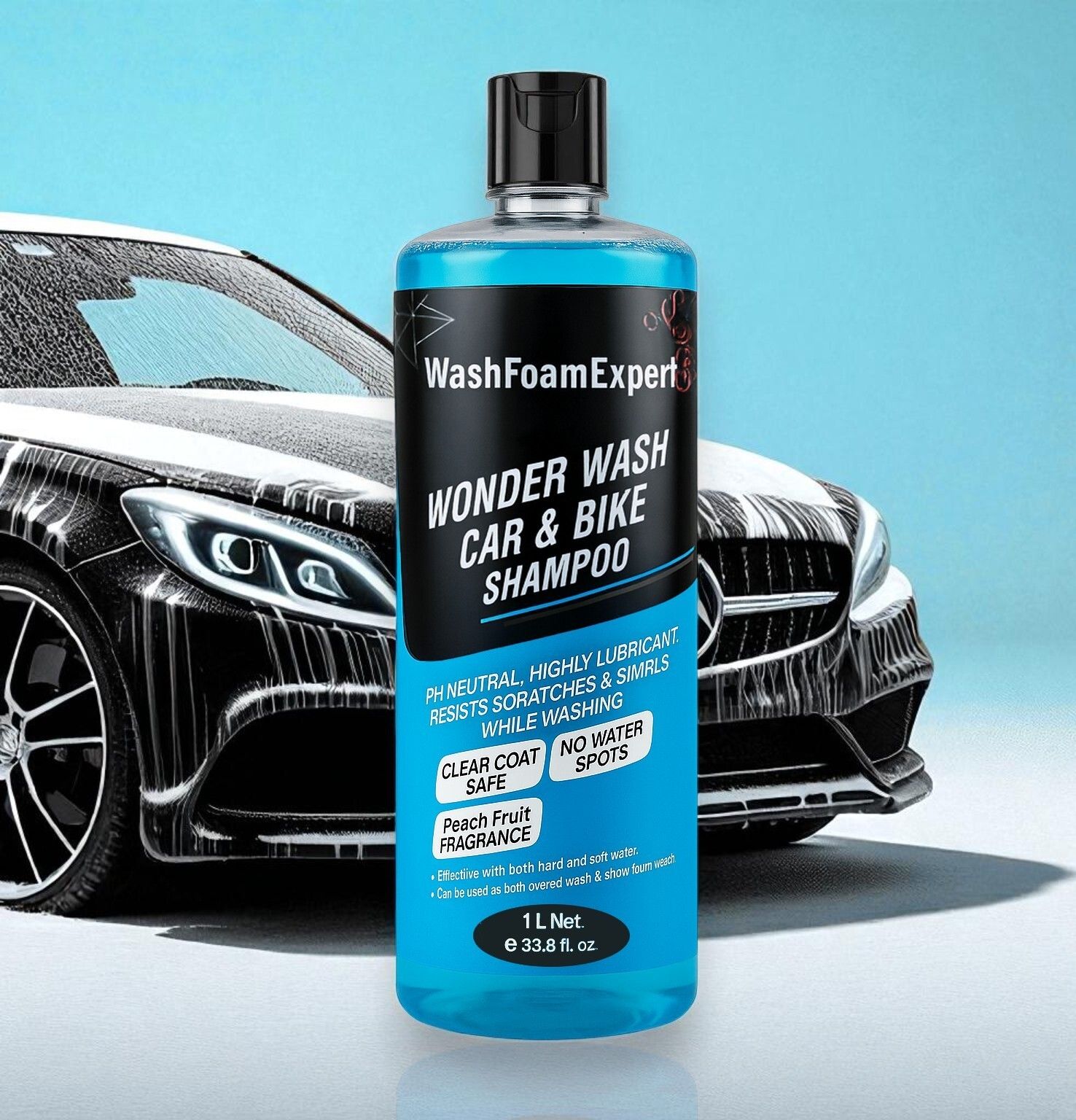 Car Foam Wash Shampoo - Easy Rinse, Long Lasting Clean Shine Car Washing Liquid-image-27