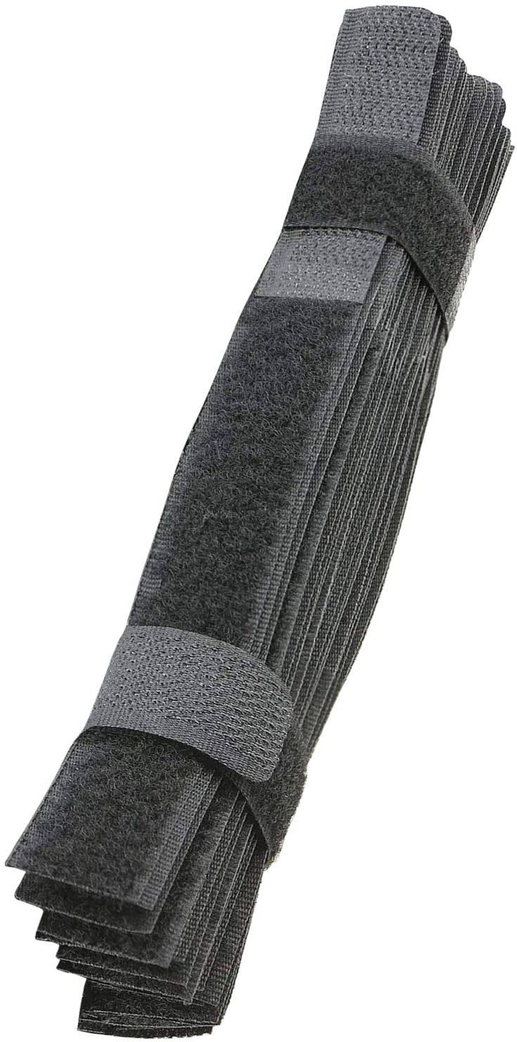syga 10 Pcs Reusable Cable Tie Straps Cable Organizer 180mm X 20mm (Black) Stick-on Velcro-picture-12