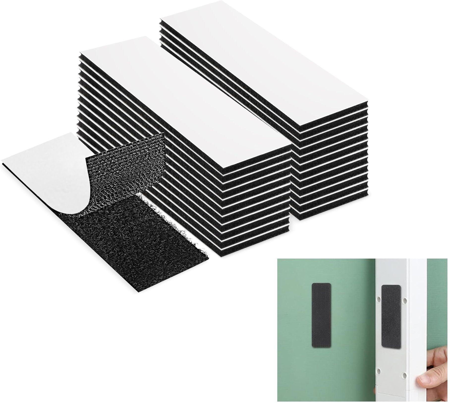 gopinath autolink 25strips Hook and Loop with Adhesive 1 x 4 Inch Strong Mounting DoubleSided Tape Stick-on Velcro-picture-16