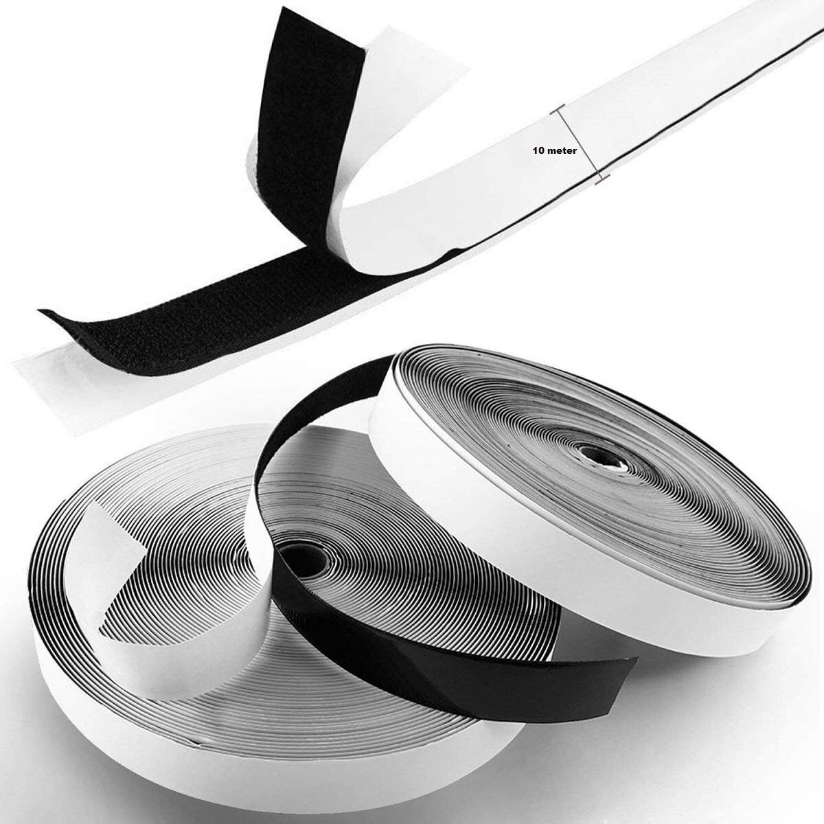 gopinath autolink 25 mm*10 Meter Mounting Hook & Loop Tape for Home Office School Car and Crafting Stick-on Velcro-picture-25