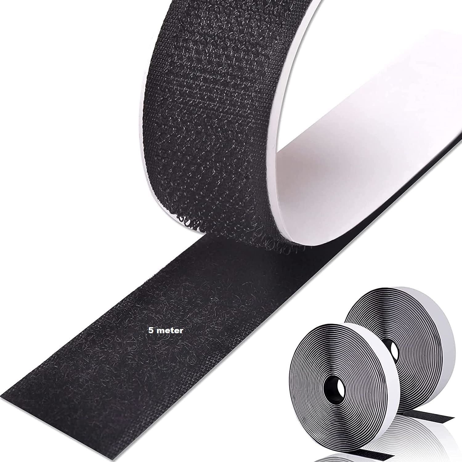 gopinath autolink 25 mm*5 Meter Adhesive Heavy Duty Hook & Loop Tape Roll For both Indoor-Outdoor Stick-on Velcro-picture-17
