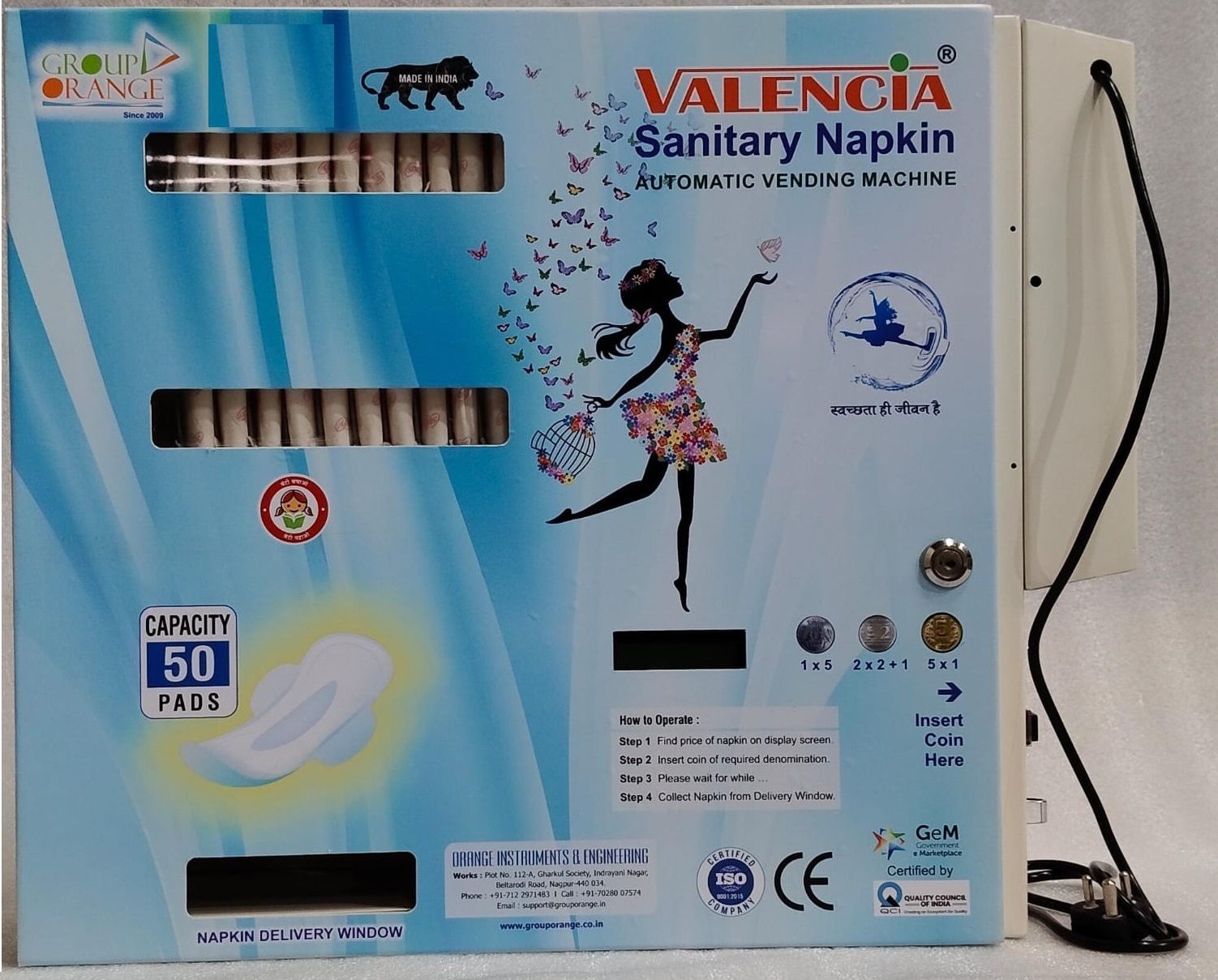 Sanitary Pad Dispensing Machine Vending Machine