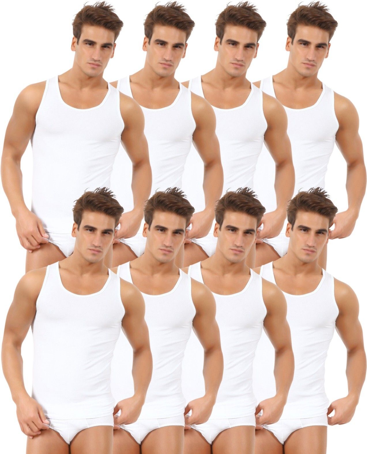 raax Pack of 8 Men Vest-picture-16