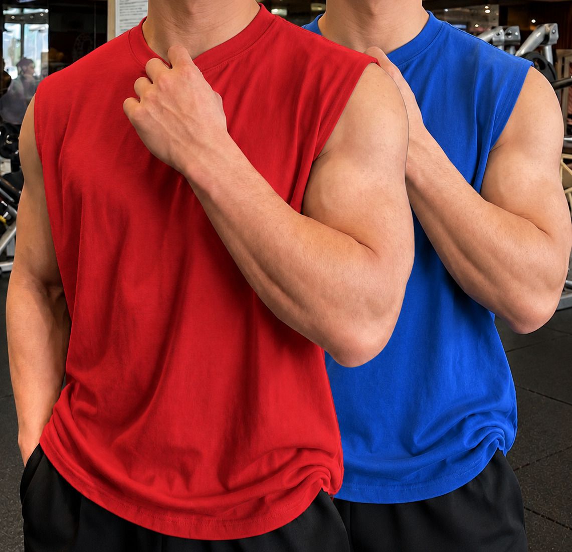 tb blue Pack of 2 Men Vest-picture-28