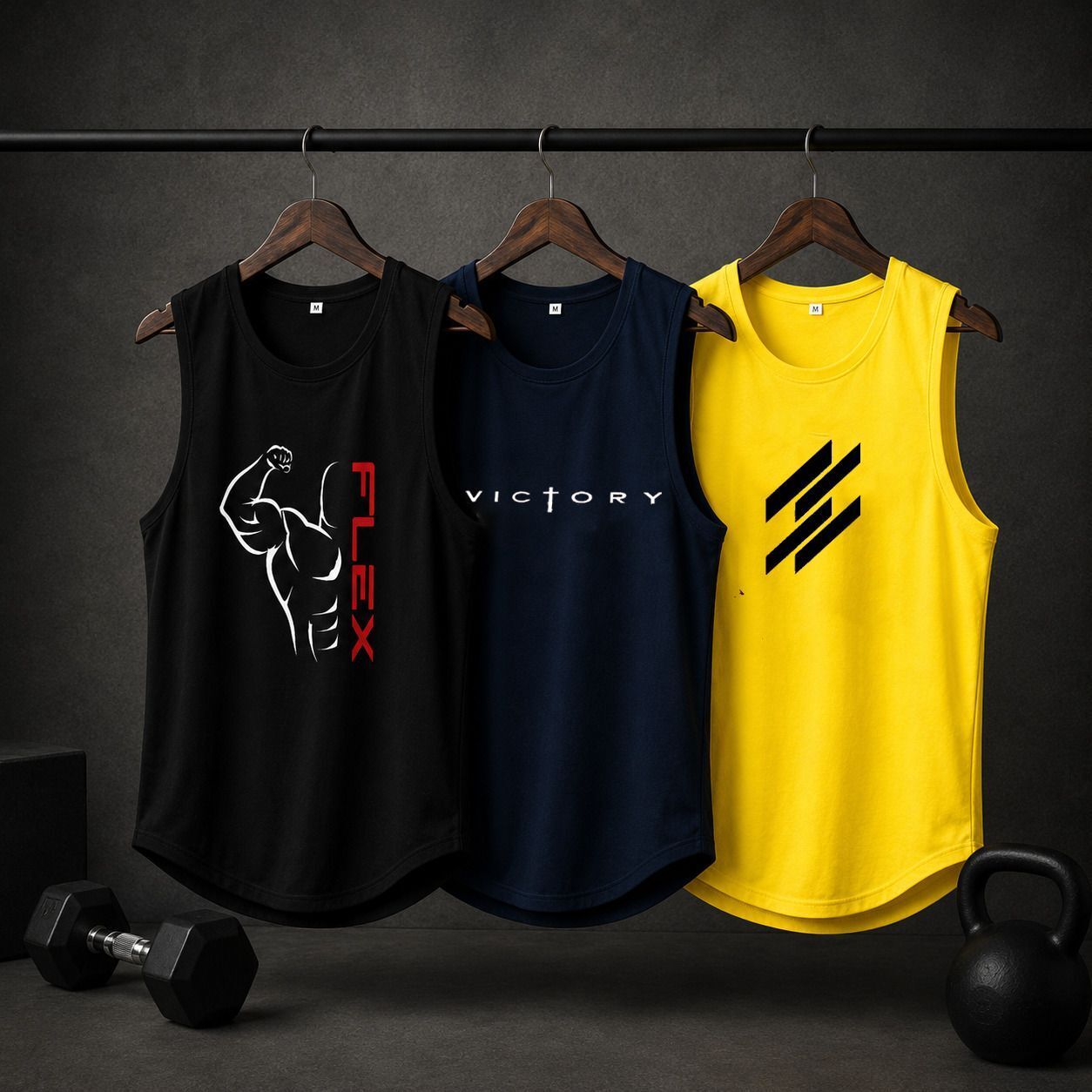 hype fit Pack of 3 Men Vest-picture-34