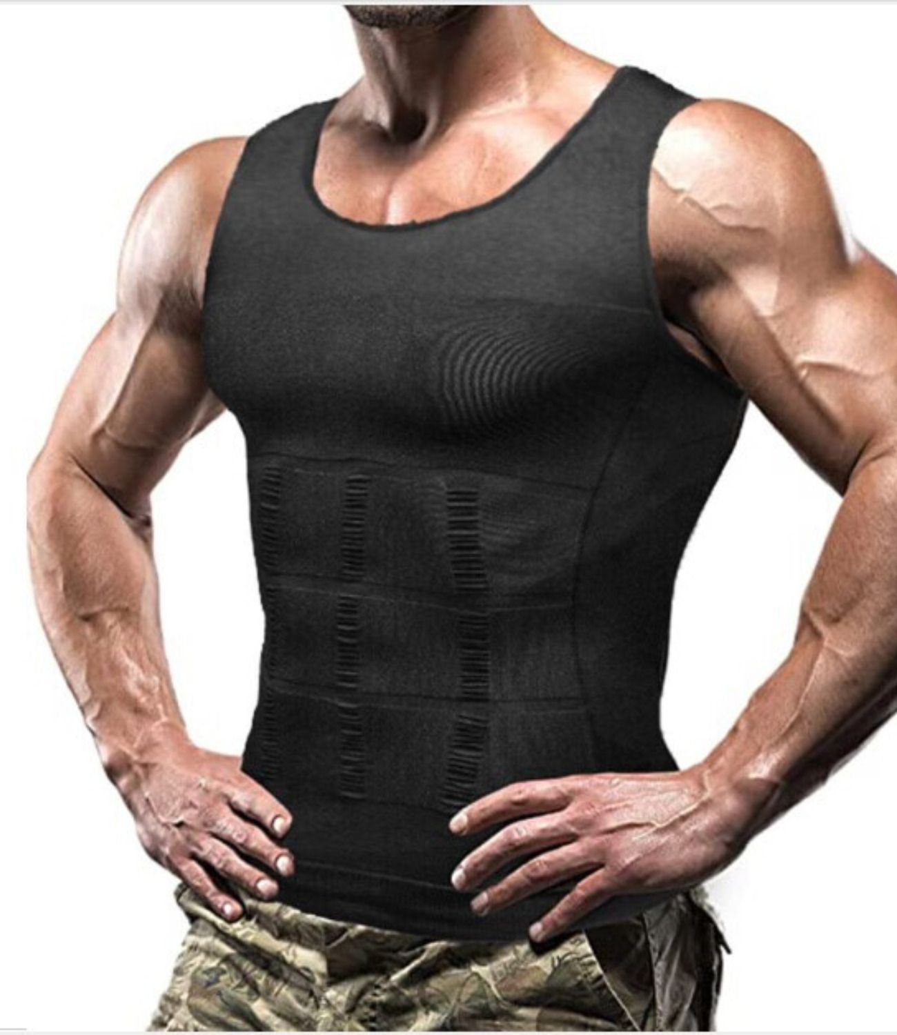olsic Men’s Slimming Compression Vest Tummy Control Body Shaper Tank Top- Men Vest-picture-10
