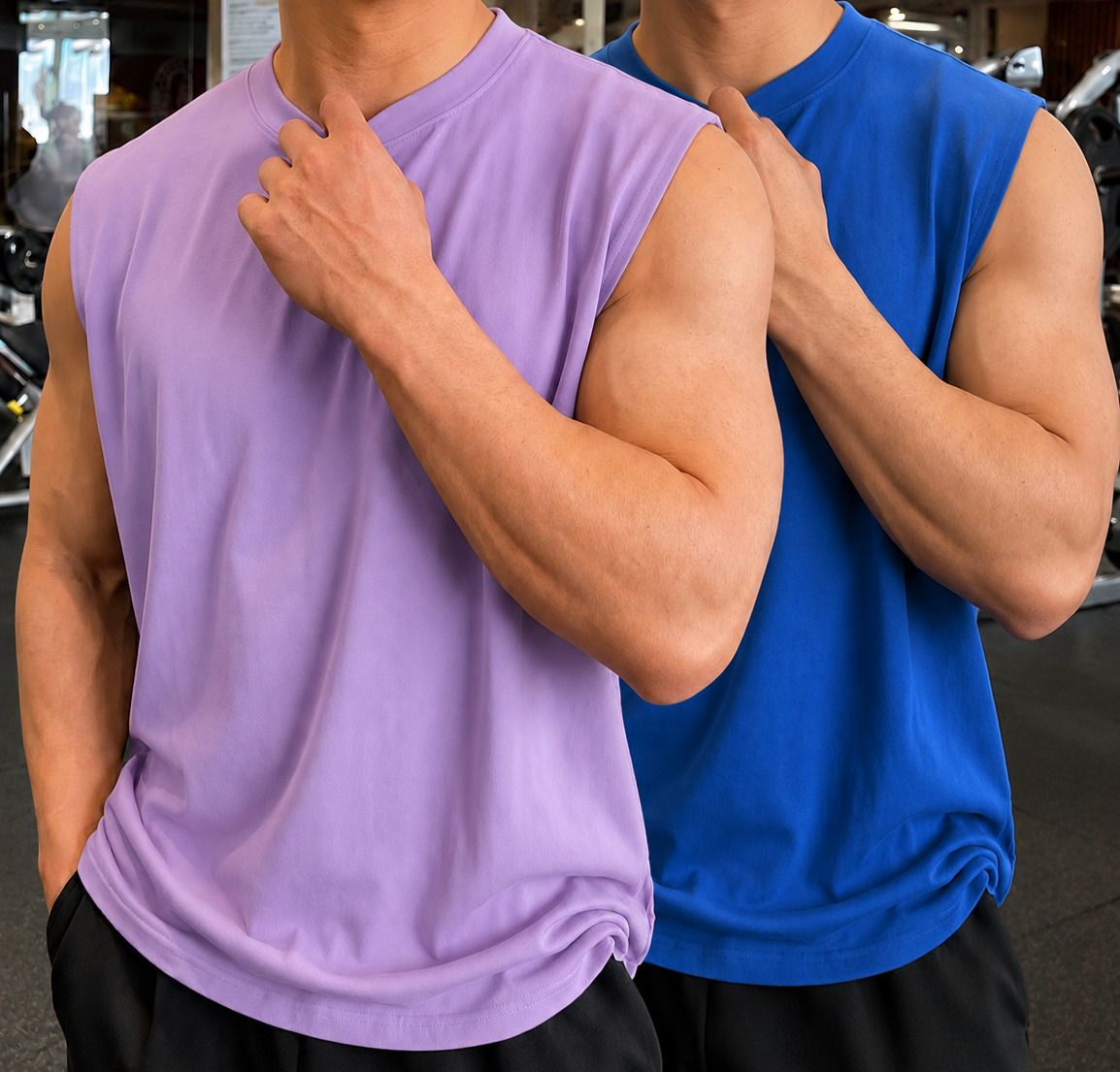 tb blue Pack of 2 Men Vest-picture-11