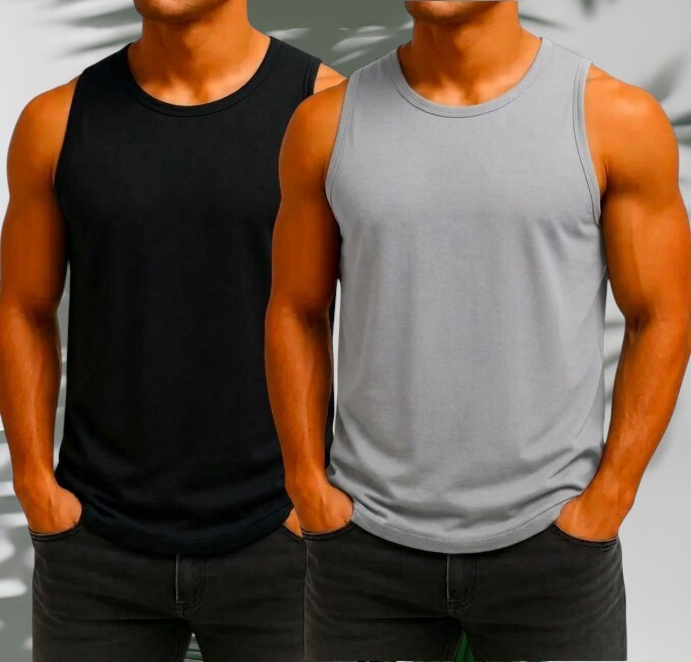 attirelane Pack of 2 Solid Round Neck Men Vest-picture-44